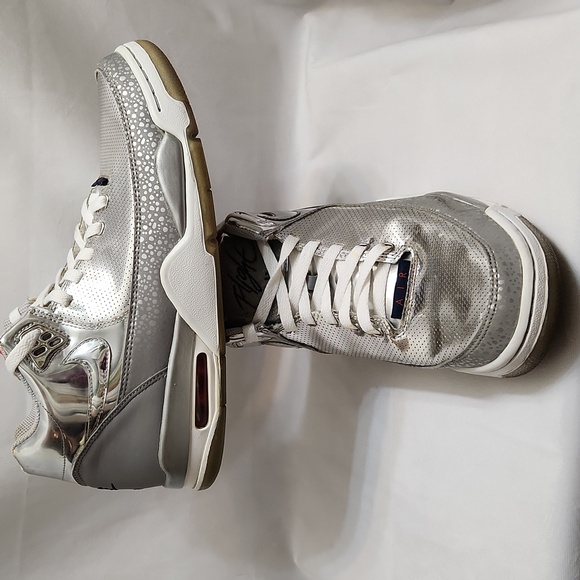 Nike Flight Squad QS Metallic Silver sneakers (mens size 10) - Picture 5 of 16